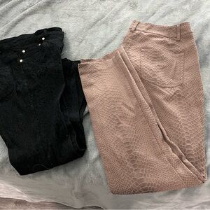Stylish Black and Brown Women's Pants Set